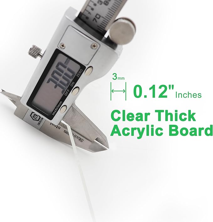 Acrylic Magnetic Dry Erase Board for Fridge 12"x8" Small Magnetic Acrylic Whiteboard for Refrigerator Clear Board Magnet White Board for Fridge Wall