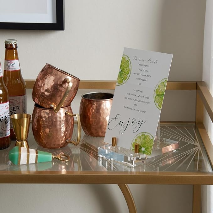 russell+hazel Acrylic Easel Display, Clear, 4” x 6” x 6”