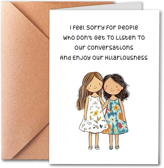 Funny Bestie Sister Birthday Card, Funny Birthday Card for Best Friend, Sister Birthday Card for Her, Best Gift for Her, Friendship Card, Friendship Card, Cute Card