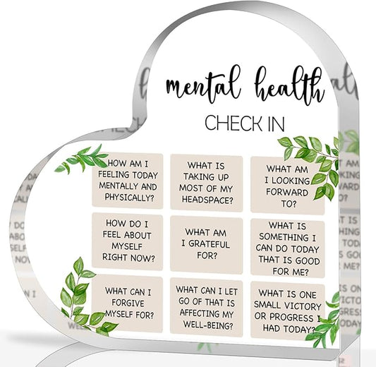 Psychotherapy Office Art Decor, School Therapist Painting Acrylic Heart Gift Psychologist Office Psych Quotes Decorations for Counselor Office Decor, Therapy Anxiety, Counselling Anxiety CBT Counselor