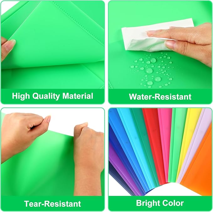 Cholemy 36 Pcs Plastic Pocket Folders with Prong 2 Heavy Duty Pockets Folders with 3 Prongs Letter Size Paper Folders Bulk File Plastic Folders with Fasteners for Office Workers (Colorful)