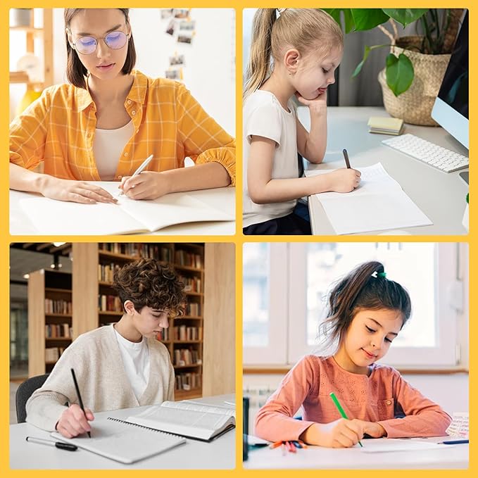 BoAn Spiral Notebook 2 Pcs 8.3 Inch x 11.2 Inch A4 Notebook 76 Pages/ 38 Sheets Soft Cover Spiral Notebook Journal Sketchbook Soft Kraft Cover Sheets for Students Office Business