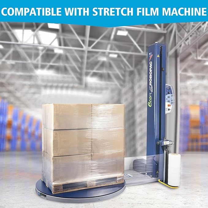 Bonison 18" x 2000' x 80 Shrink Wrap Pallet Wrap Stretch Film 20 Microns Thick Industrial Strength Shrink Film. Clear plastic polyethylene Machine Grade Stretch Film Wrap for Moving Packing Store