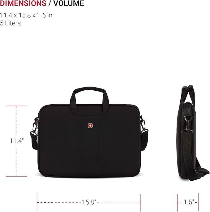 Wenger Legacy 15.6 Inch Ultra Computer Slimcase, Black, One Size