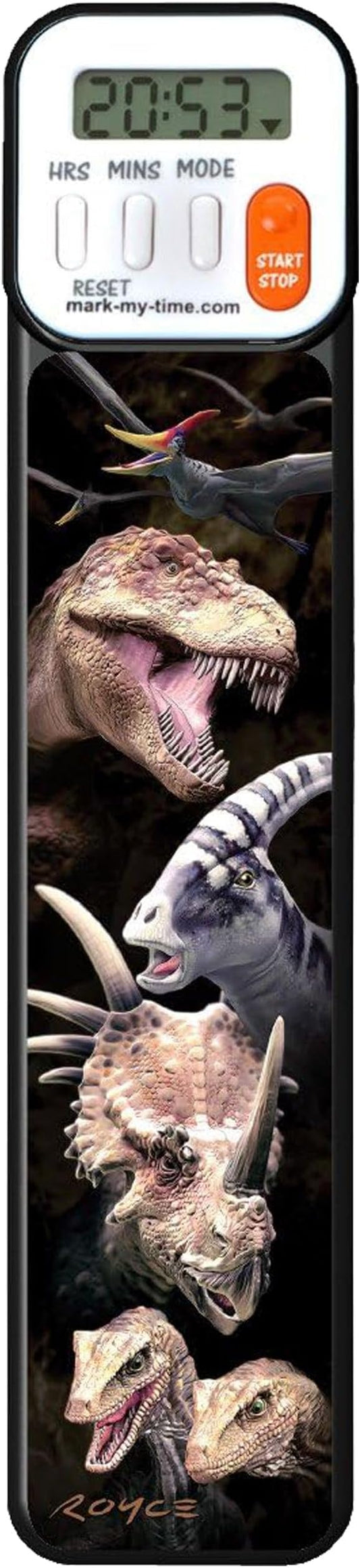 Mark-My-Time - Digital Bookmark - Mark My Time Reading Timer and Bookmark for Kids, Cool Bookmarks and Reading Incentives, Christmas Gift & Stocking Stuffer for Book Lovers - 3D Dinosaur