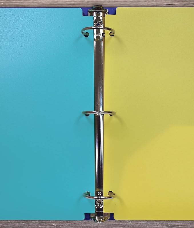 Better Office Products 3 Hole Punch Pocket Folders, Bulk Pack, Sturdy Plastic 2 Pocket Folders, Assorted Pastel Colors, Letter Size, with Business Card Slot,(6 Pack)