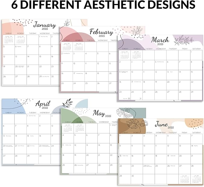 SKYDUE 2025 Magnetic Calendar for Refrigerator, Fridge Calendar 2024-2025, Jul 2024 to Dec 2025 18 Months Magnetic Calendar, 10" x 8", Aesthetic Sketch