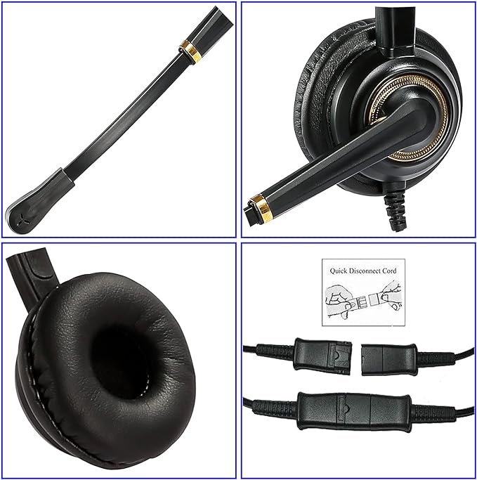 Cisco Phone Headset Corded RJ9 Telephone Headset with Noise Cancelling Mic Compatible with Cisco CP-7821 7841 7942G 7931G 7940 7941G 7945G 7960 7961G 7962G 7965G 7975G 8841 8861 9951 9971 etc