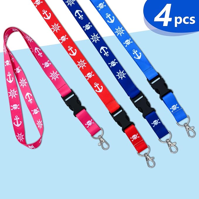 Cruise Lanyards, 4 Pack Waterproof Lanyards with ID Badge Reel Holder, Detachable Buckle for Ship Key Cards, Cruise Ship Essentials