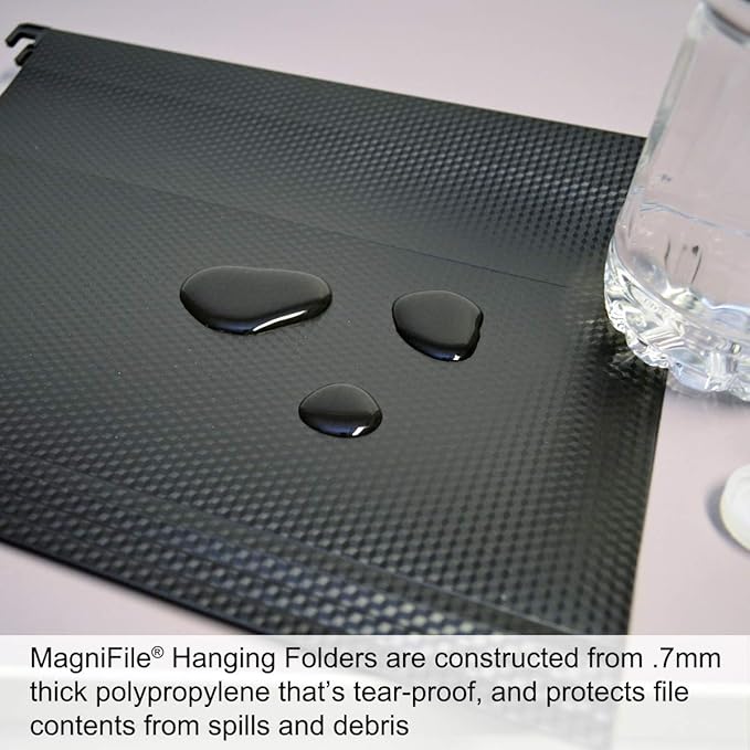 Ultimate Office MagniFile Hanging File Folders V Base Letter Size with 11 inch Magnified Indexes That Double The Size of Your File Titles to Find Files Fast. (Set of 5 Assorted)