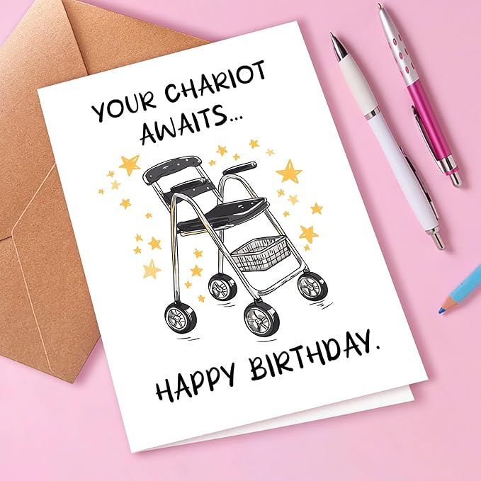 Funny Getting Older Birthday Card for Friends, Happy Birthday Card, Old Age Birthday Greeting Card, Crude Humor Gifts, Funny Birthday Card for Old Age