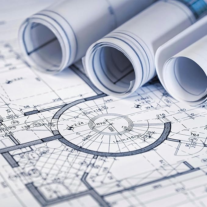 VOISEN Wide Format Paper,Plotter Paper 24 In x 150 Ft 10 Rolls, CAD Bond Rolls,20lb Bond Paper on 2" Core for CAD Printing on Wide Format Ink Jet Printers