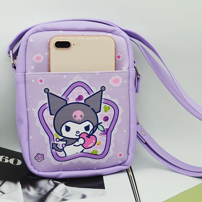 Cute Kumi Crossbody Bag with Adjustable Shoulder Strap and Bracelet Charm, Kawaii Handbag with Zipper, Kumi Wallet Purse Shoulder Bag Coin Pouch Accessories for Women Girls