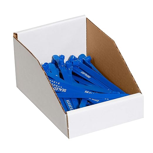 Partners Brand PBINMT812 Open Top Bin Boxes, 8" x 12" x 4 1/2", Oyster White (Pack of 50)