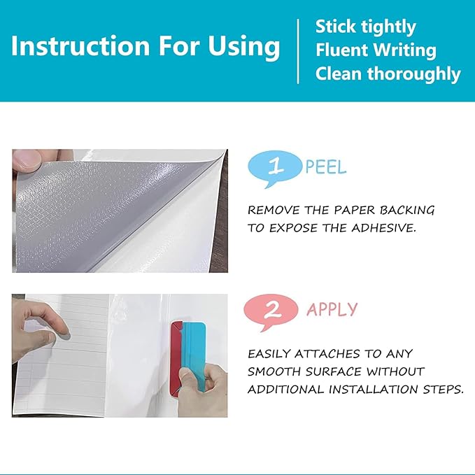 Dry Erase Board Sticker- Whiteboard Stickers-8.3''x11.7'' Removable Dry Erase Sheets- Fridge Dry Erase Paper for Wall/Desk/Refrigerator/Door/Locker/Home/Office/Classroom (White-20 Pcs)