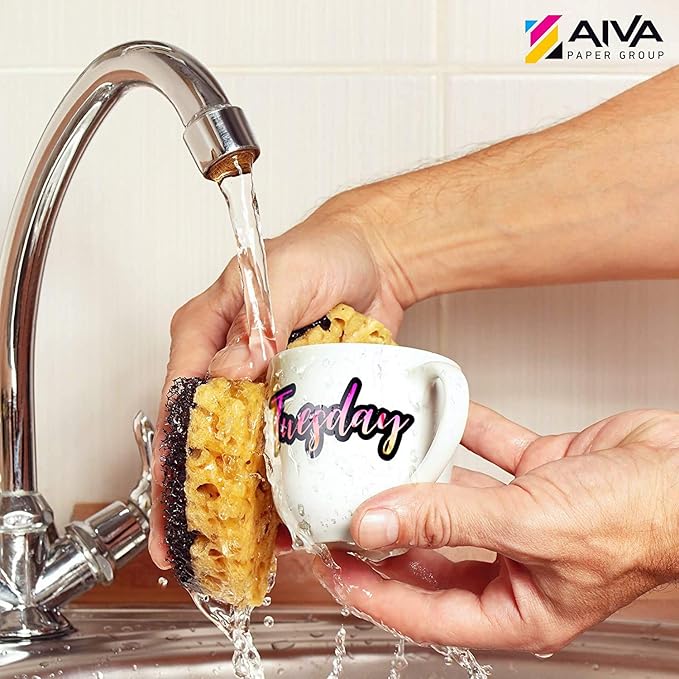 Printable Vinyl Sticker Paper - Waterproof Decal Paper for Inkjet Printer - 100 Self-Adhesive Sheets - Glossy White - Standard Letter Size 8.5"x11"