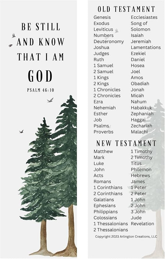 Books of The Bible Christian Bookmark - 20 Pack - Large Print - Made in USA