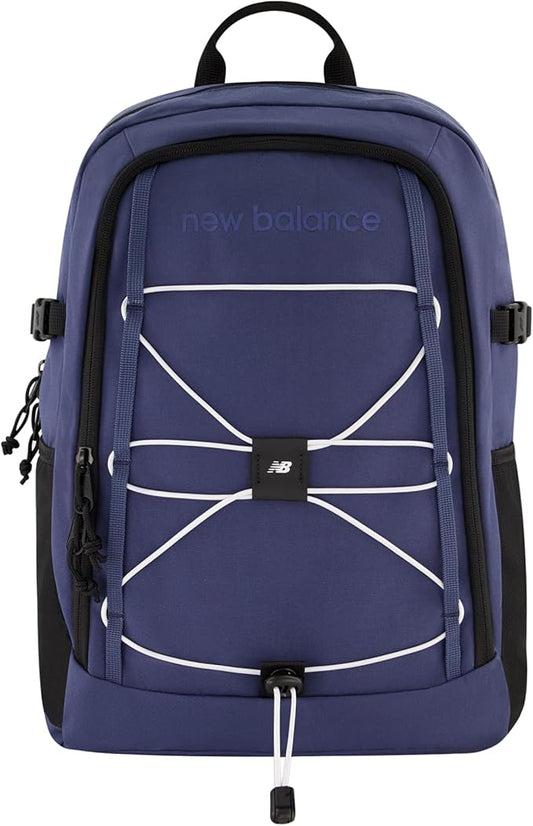 New Balance Laptop Backpack, Terraine Bungee Computer Travel Bag for Men and Women, Blue, 18 Inch