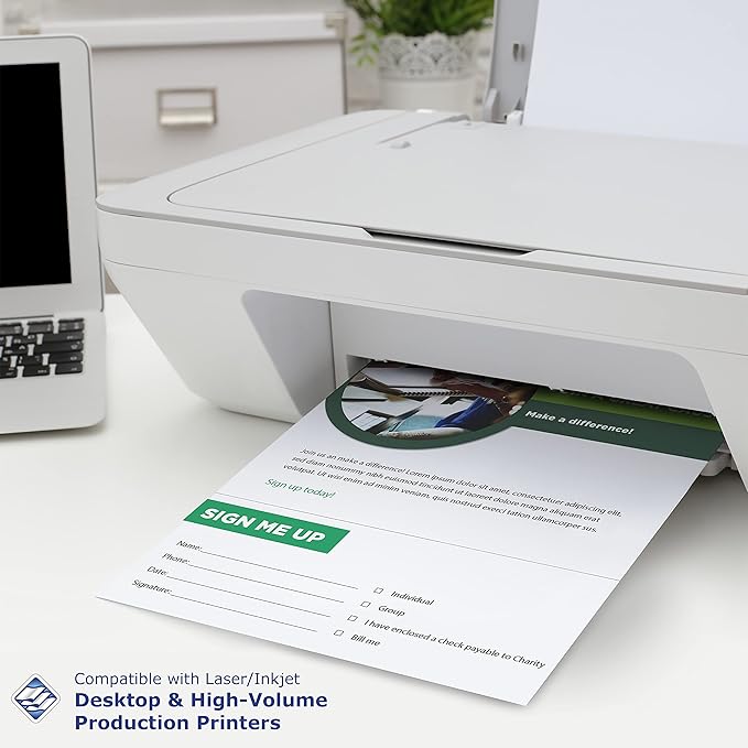 PrintWorks Professional 3 1/2" Perforated Paper, 500 Sheets, 20 lb, 8.5-x-11-inch, White (04128)