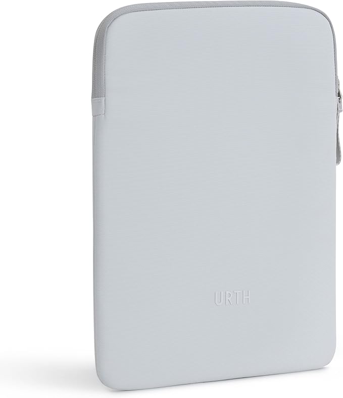 Urth Naos Laptop Sleeve - 13-14 Inch Padded, Water Resistant, Recycled Laptop Case Compatible with MacBook Air/Pro in Ash Grey