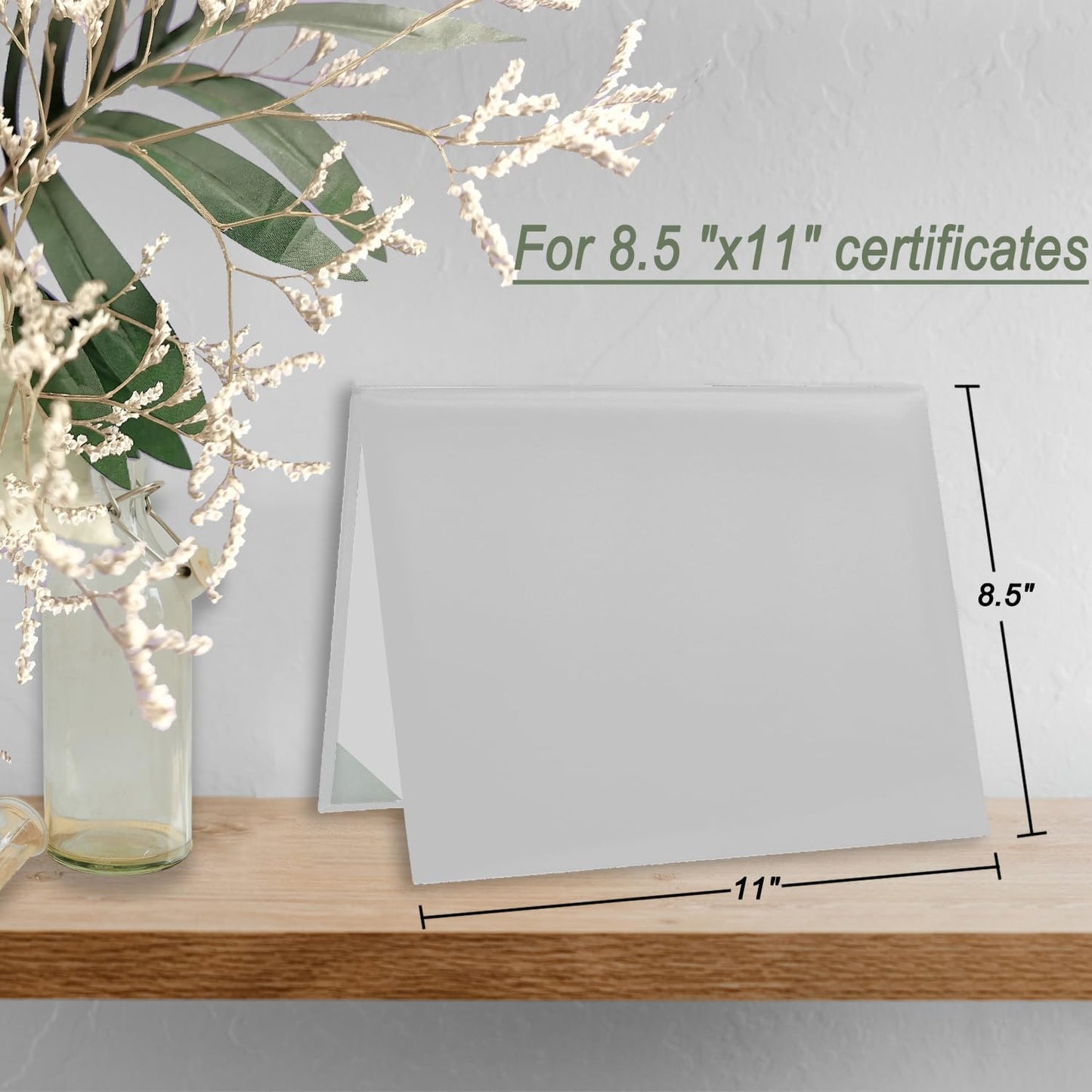 Certificate Holders 8.5"x11" Graduation Diploma Cover Document Leather Folders,White-20 Pack