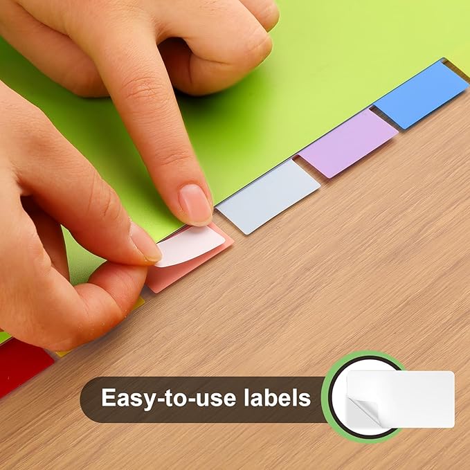 HABGP 16Pcs/2 Set 8 Tab Dividers for 3 Ring Binder, 16 Pcs Multicolor 3 Ring Binder Dividers with Tabs, Page Folder Dividers, Plastic Tabbed File Dividers with Tabs, Three Ring Binder Index Dividers