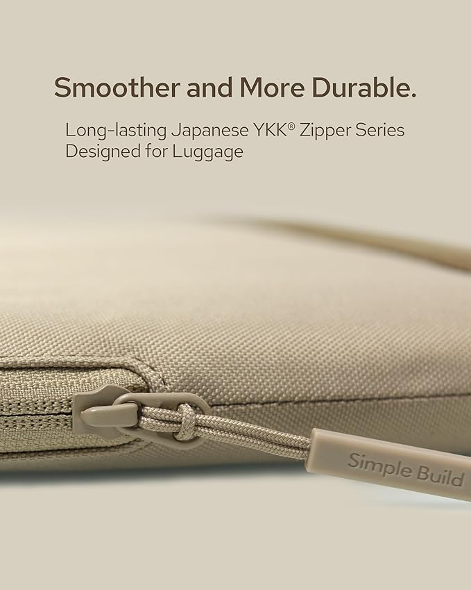 Slim Laptop Sleeve with a Back Zipper Pocket Designed for M1/M2/M3 MacBook Pro/Air (Latte, for 15.3-inch MacBook Air (M2/M3))
