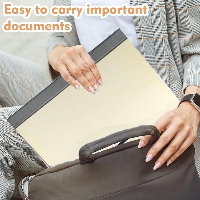 in Case I Go Missing Binder,The Folio Document Organizer,Lifebook Document Organizer with Labels,Suitable for Important Document,Emergency Binder,Life Binder,Passports,and Letters(Yellow)