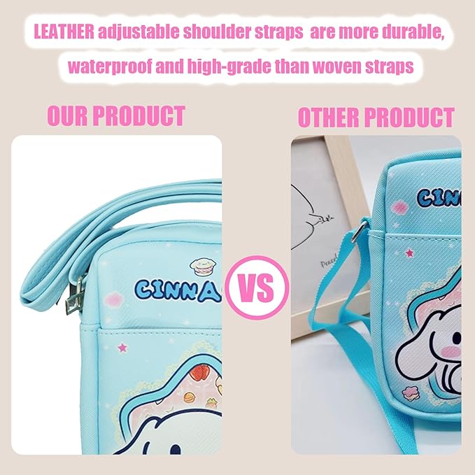 Cute White Dog Crossbody Bag with Adjustable Shoulder Strap and Bracelet Charm, Kawaii Handbag with Zipper, Dog Wallet Purse Shoulder Bag Coin Pouch Accessories for Women Girls