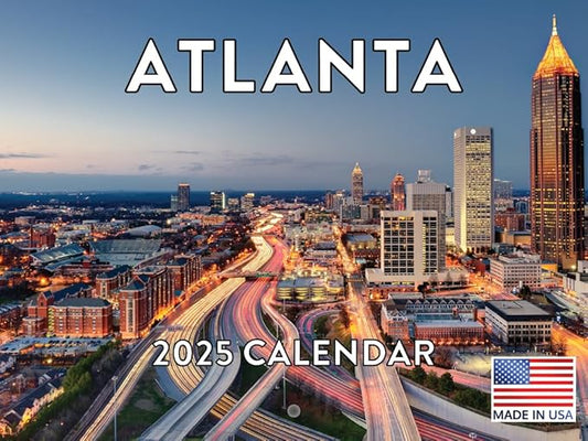 Atlanta Georgia Calendar 2025 Monthly Wall | American Made In The USA