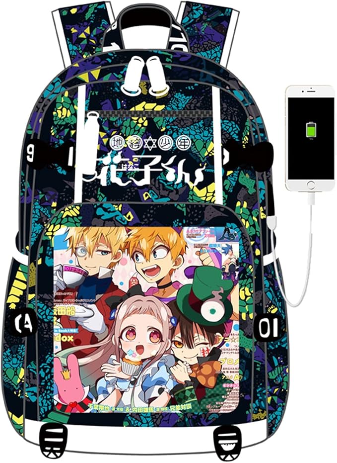 ISaikoy Anime Toilet Bound Hanako kun Backpack Satchel Bookbag Daypack School Bag Laptop Shoulder Bag Style3