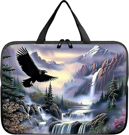 Universal Tablet Laptop Sleeve Case 10 inch, Eagle Landscapes Slim Carrying Case Durable Handbag Travel Laptop Bag for 7 to 10-inch Laptops/Notebook/Kids Tablet/ipad/eBook Readers