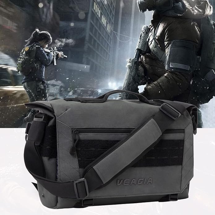 VEAGIA Messenger bag Laptop bag Briefcase Molle system Tactical style Detachable shoulder strap Shoulder Bags