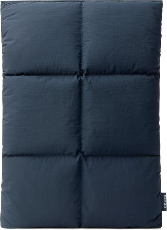 Comfyable Puffy Laptop Sleeve 13 Inch 14 Inch, Quilted Puffer Laptop Carrying Case for Women, Pillow Case Compatible for MacBook Air M3 2024 M2 M1, MacBook Pro M4 Pro/Max, 13 in 14 in Cover,Dark Blue