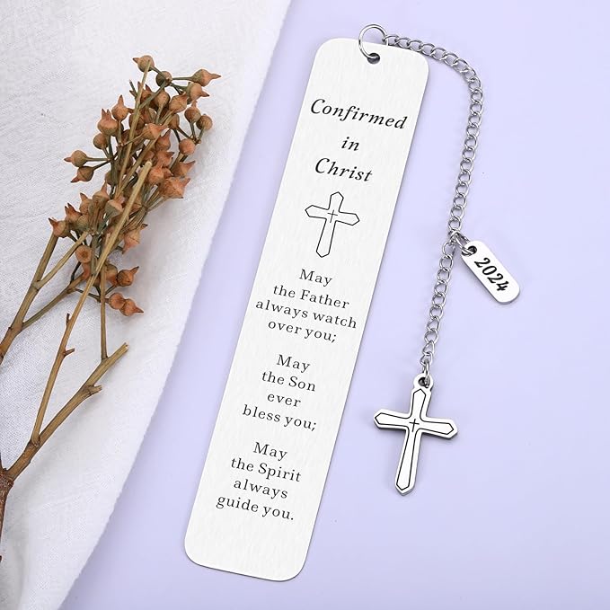 Confirmation Gifts for Teenage Girls Boys, Catholic Confirmation Gifts for Teens, First Communion Gifts, Christening Gifts, Baptism Christian Bookmarks Gifts, Religious Confirmation Bookmark Gifts