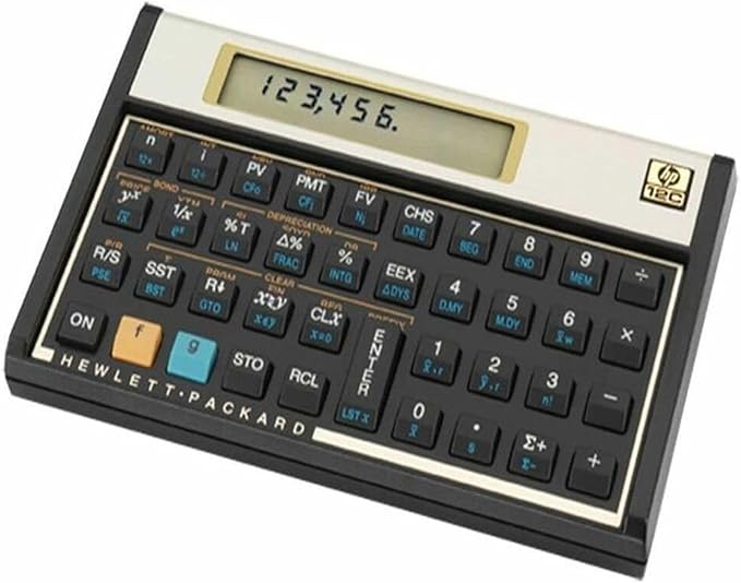 HP 12C Financial Calculator - Black/ Gold