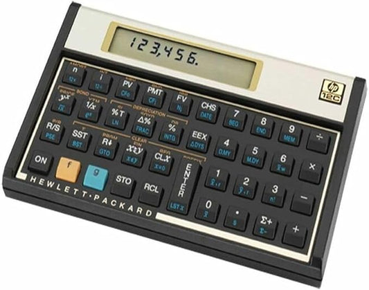 HP 12C Financial Calculator - Black/ Gold
