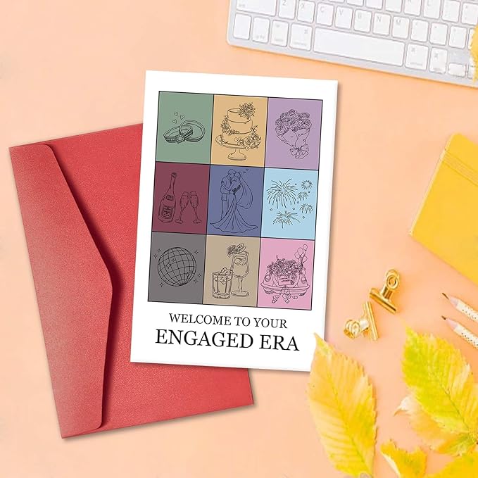 Funny Engaged Era Card for Friends, Engagement Gift for Newly Engaged Couples, Wedding Card for Bride to be, Engagement Congratulations Card for Engagement Party, Welcome to your Engaged Era