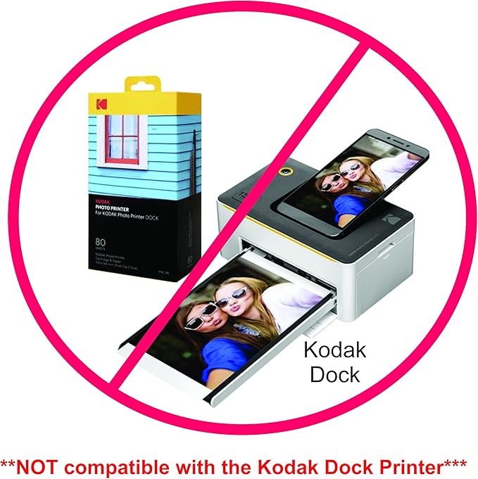 Kodak photo paper 4 x 6 glossy, 100 count 66 lb - 240 g/m (41175-9891181)**THIS PRODUCT IS NOT COMPATIBLE WITH THE KODAK DOCK PRINTER**"