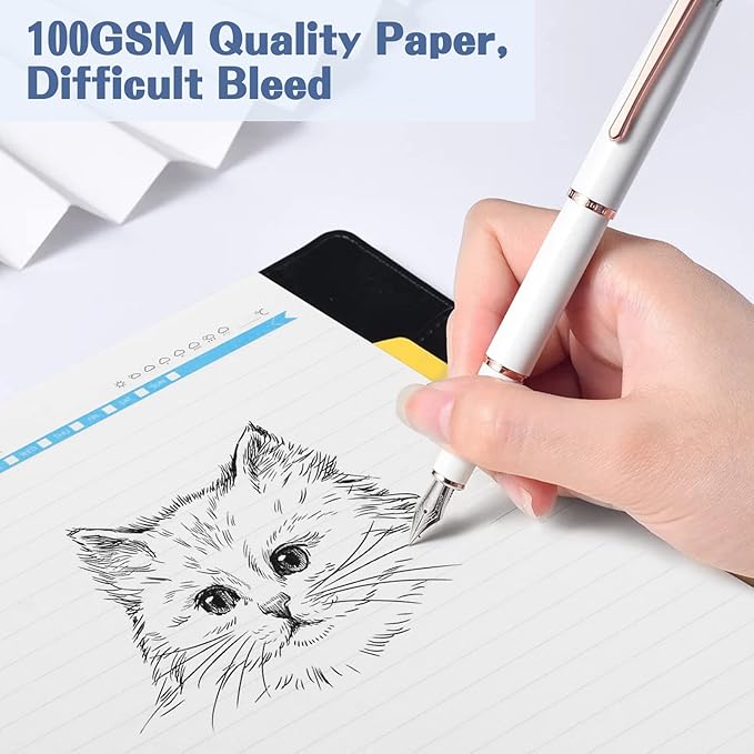 A5 Refills Paper, A5 Binder Planner Loose Leaf Paper, 120 Sheets (240 Pages) 6-Hole Notebook Refills for 6-Ring Refillable A5 Ring Binder Notebook Planner, Lined Paper Creamy Color