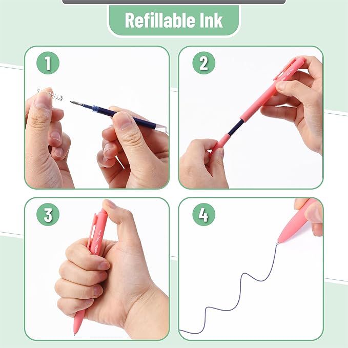 Mr. Pen- Retractable Gel Pens, 12 Pack, Blue Ink, Celestial Color Barrels Gel Pens, Gel Pens Fine Point 0.5mm, Retractable Pens, Cute Pens, Gel Ink Pens, Aesthetic Pens for Journaling Fine Tip Pens