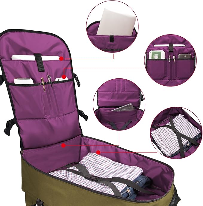 Travel Backpack 17L Lightweight Casual Small Carry-on Daypack 15-inch Laptop Notebook, Underseat Overnight Weekender, Khaki