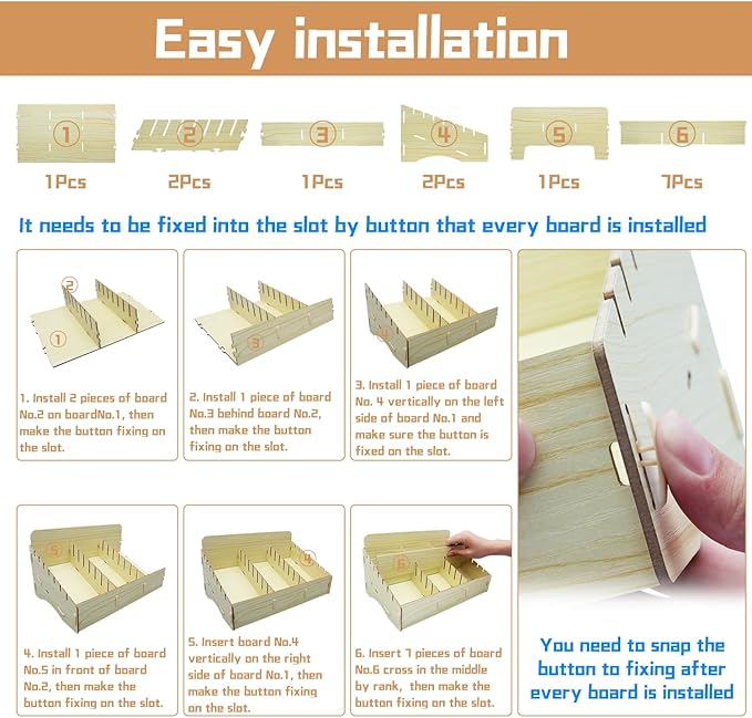 HengTianMei 24 Grid Cell Phone Organizes Storage Box for Office School Classroom