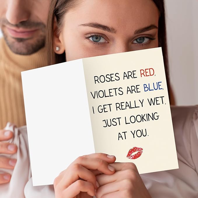 Valentines Gifts for Him, Funny Valentines Day Card for Husband, Naughty Valentine's Day Card Gifts for Boyfriend, Sexy Anniversary Card Gifts for Men, Happy Birthday Decorations