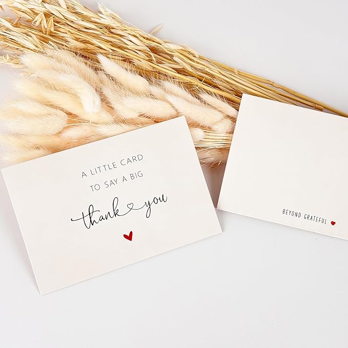 48 Pack Thank You Cards with Envelopes & Stickers, 4×6 Cute Blank Greeting Cards for Baby Shower & Wedding，Boxed Bulk Thank You Notes for Graduation Teachers Business Coworker Employee Appreciation