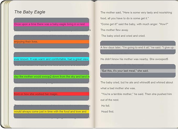 Guided Reading Strips Highlight Strips Colored Overlay Highlight Bookmarks Help with Dyslexia for Crystal Children and Teacher Supply Assistant (18)