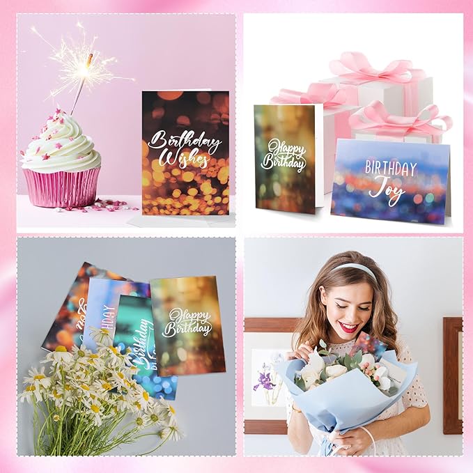 Zhanmai 80 Pack 4 x 6 Inch Religious Christian Birthday Cards Bulk with Scripture Assorted Bible Verse Designs Christian Blessings Birthday Cards with Envelopes (Dreamy Style)