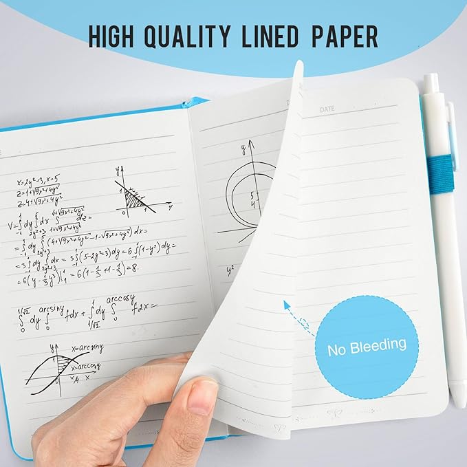 Pocket Small Notebook Journals, 16 Pack (Ocean Blue) Mini Notebook 3.7x5.7 Butterfly Journaling Notebooks for Women Men, Hardcover Lined Note Pads with Pens for Work, Business, Travel Journal, Office Supplies