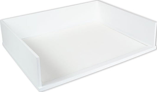 Victor W1154 Pure White Stacking Letter Tray