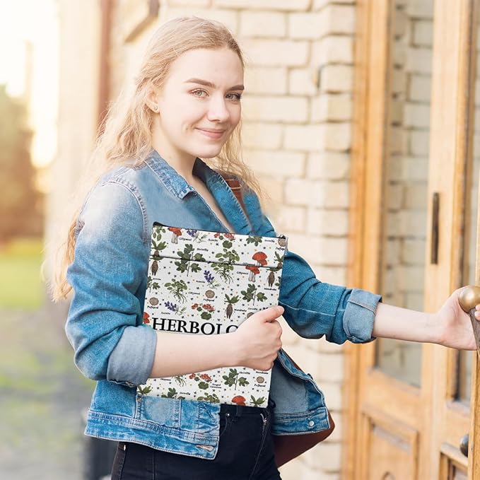 Magic Stuff Herbology Magic Book Sleeve Gardening Book Cover Book Lovers Gifts Book Club Gifts Wizard Book Protector Book Gifts for Readers Women Her Plant Lovers Magic Lover Graduation Birthday Gifts